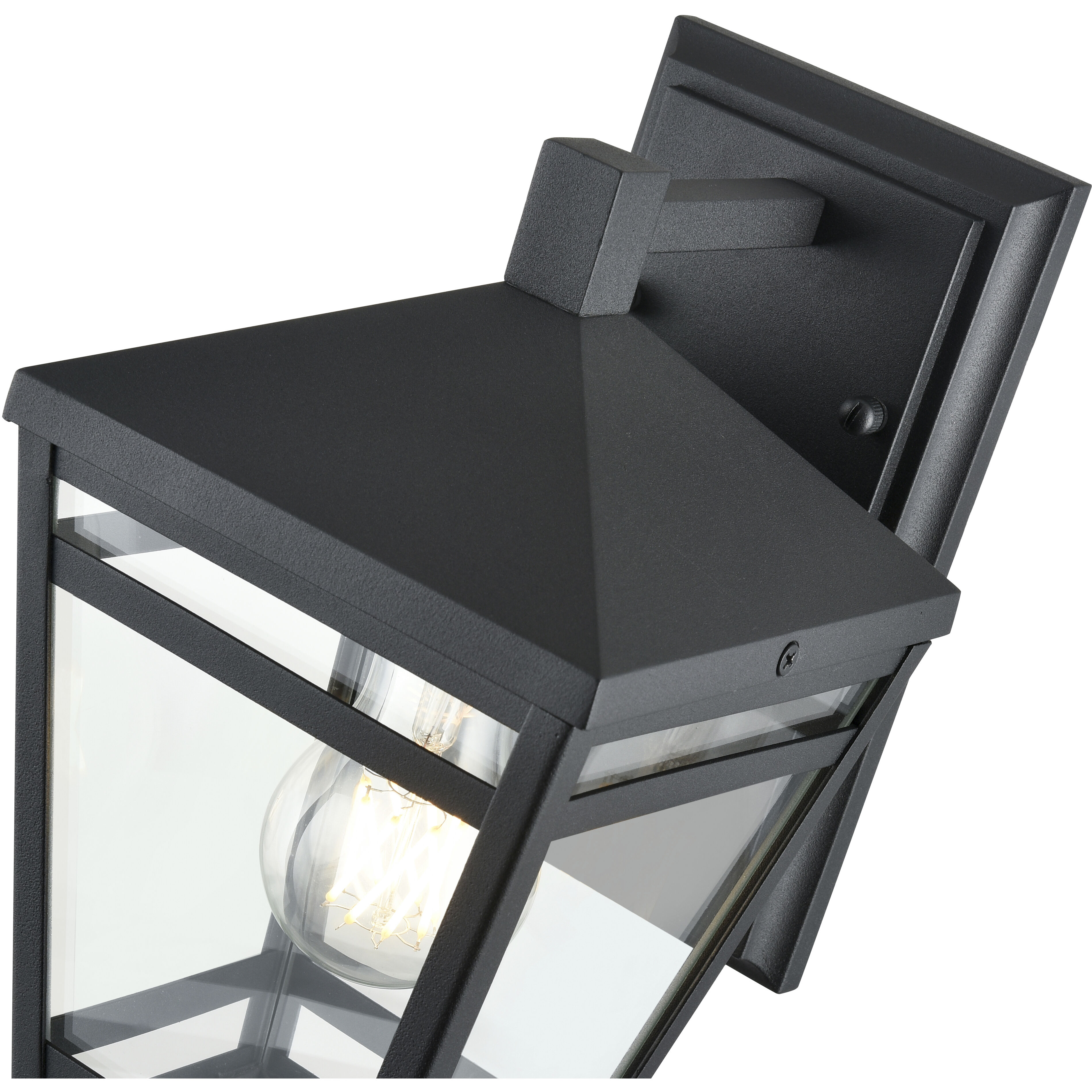 Seager 1 Light 10.75 inch Textured Black Outdoor Wall Sconce